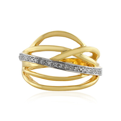 Anello in argento con Diamante I4 (J)