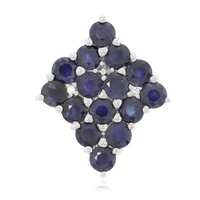 Ciondolo in argento con Zaffiro Blu