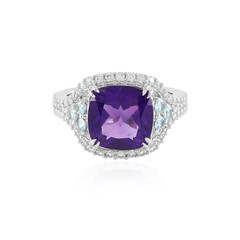 Anello in argento con Ametista Siberiana (Adela Silber)
