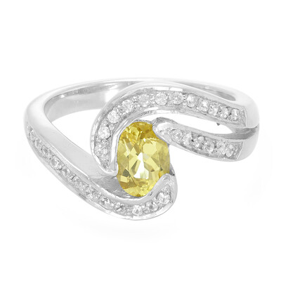 Anello in argento con Berillo Giallo