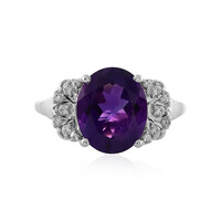 Anello in argento con Ametista Zambiana