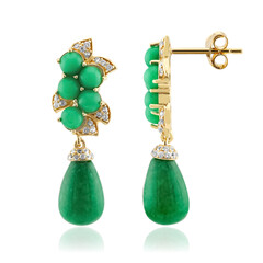 Orecchini in argento con Giada Verde