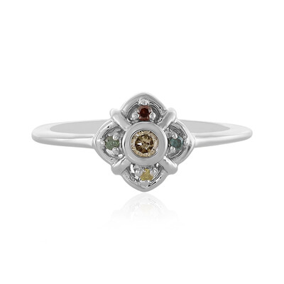 Anello in argento con Diamante Champagne I3