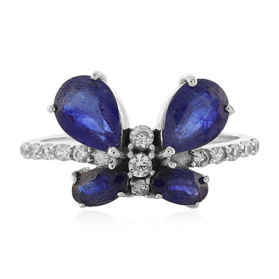 Anello in argento con Zaffiro Blu