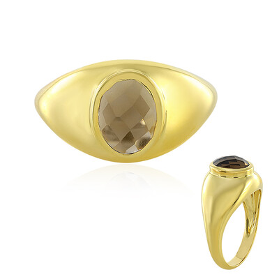 Anello in argento con Quarzo Fumè