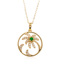 Collana in oro con Tsavorite AAA del Kenia (CIRARI)
