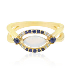 Anello in oro con Opale Bianco