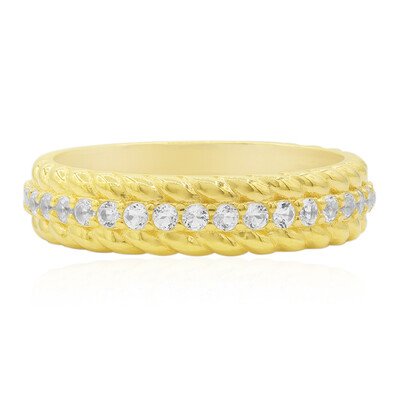 Anello in argento con Topazio Bianco