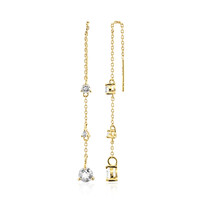 Orecchini in argento con Topazio Bianco