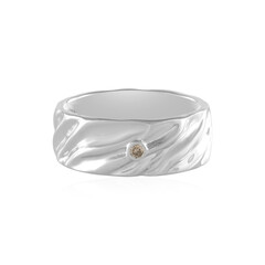 Anello in argento con Diamante Champagne I2 (de Melo)