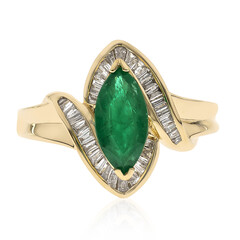 Anello in oro con Smeraldo Zambia AAA