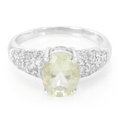 Anello placcato in platino con Ortoclasio