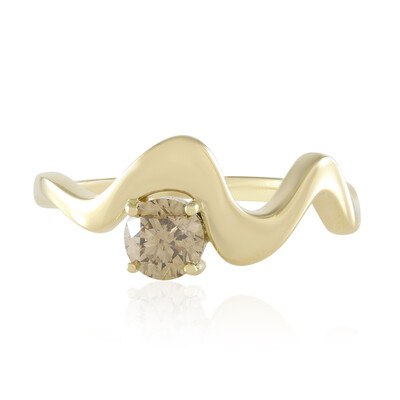 Anello in oro con Diamante Champagne I2 (de Melo)