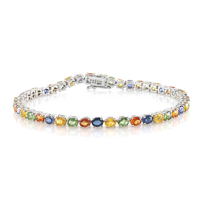 Bracciale in argento con Zaffiro Verde