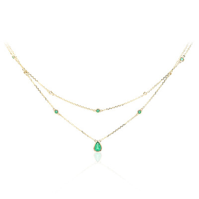 Collana in oro con Smeraldo Zambia AAA (CIRARI)