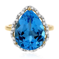 Anello in oro con Topazio Marambaia (Tenner Diniz)