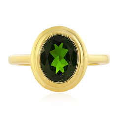 Anello in argento con Diopside Russo