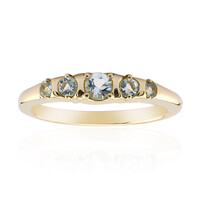 Anello in oro con Berillo Verde Menta Nigeriano