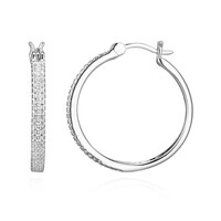 Orecchini in argento con Topazio Bianco