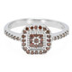 Anello placcato in platino con Diamante Fancy