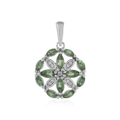 Ciondolo in argento con Apatite Verde