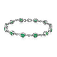 Bracciale in argento con Smeraldo Zambia