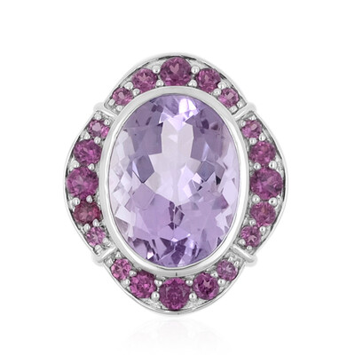 Ciondolo in argento con Ametista Rose de France