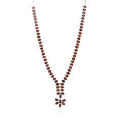 Collana in argento con Granato Mozambico
