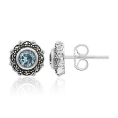 Orecchini in argento con Topazio Blu Cielo