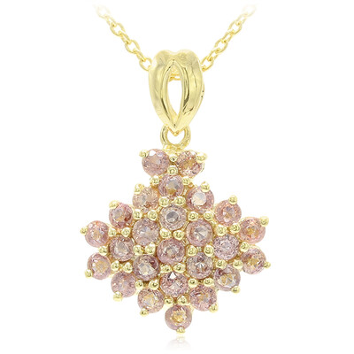Collana in oro con Zaffiro Padparadscha (non riscaldato) (AMAYANI)