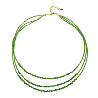 Collana in argento con Diopside Russo (Riya)