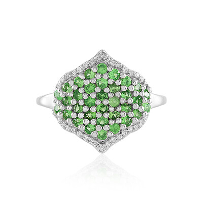 Anello in argento con Tsavorite della Tanzania