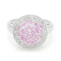 Anello in argento con Zaffiro Ceylon Rosa