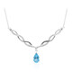 Collana in argento con Topazio Blu Svizzero