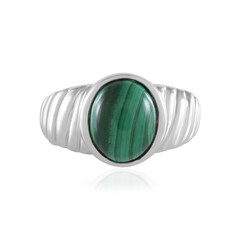 Anello in argento con Malachite