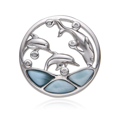 Ciondolo in argento con Larimar