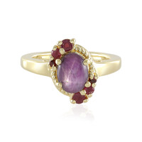 Anello in argento con Rubino Stellato