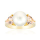 Anello in oro con Perla Bianca dei Mari del Sud (Michelle Albala)