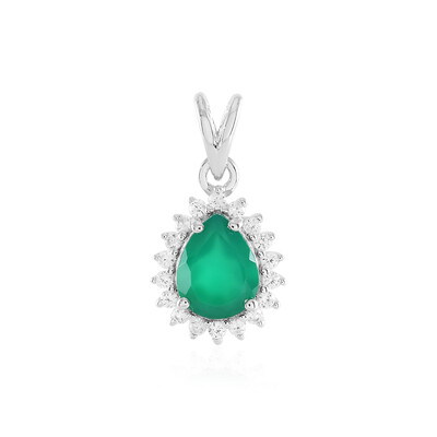 Ciondolo in argento con Onice Verde