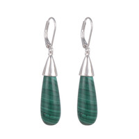 Orecchini in argento con Malachite