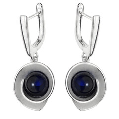 Orecchini in argento con Ambra Blu Colombiana