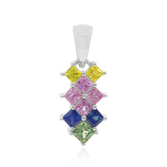 Ciondolo in argento con Zaffiro Verde