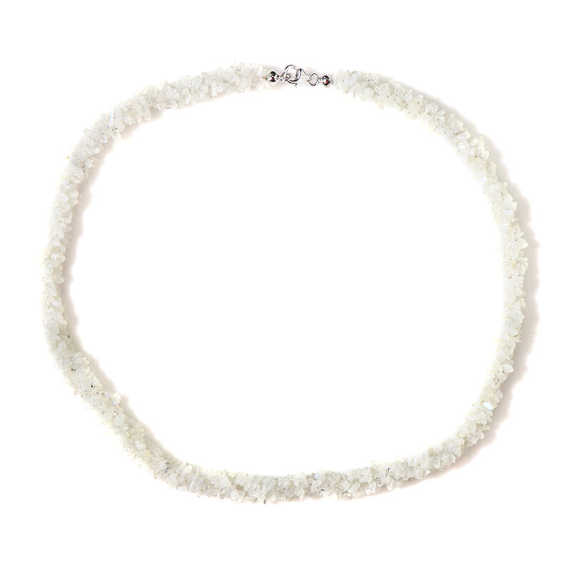 Ciondolo In Argento Sterling Con Pietra Di Luna Arcobaleno: Collana Boho - Foto 12