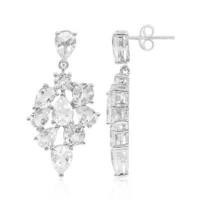Orecchini in argento con Topazio Bianco