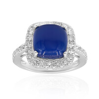 Anello in argento con Calcedonio Blu