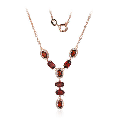 Collana in argento con Granato Mozambico