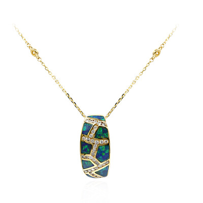 Collana in oro con Opale Nero di Lightning Ridge (CIRARI)