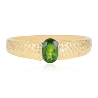 Anello in argento con Diopside Russo