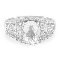 Anello in argento con Petalite