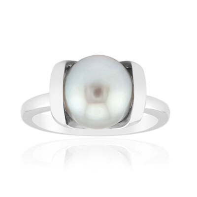 Anello in argento con Perla d'Acqua Dolce Argentata (TPC)